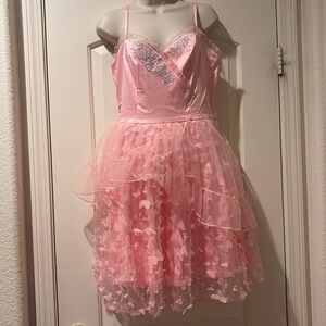 Wicked Glinda Pink Dress Hot Topic Costume Cosplay Dress Halloween Wizard Of Oz